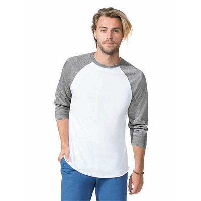 LAT™ Unisex Baseball Crew Neck Raglan 3/4 Sleeve Fine Jersey T-Shirt