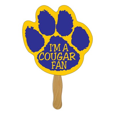 Paw Print Hand Fan Full Color (1 Side)