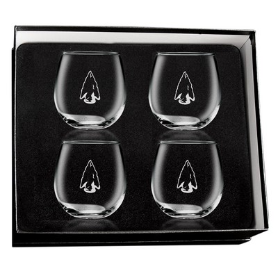 16 oz Stemless Red Wine Glass Set - 4