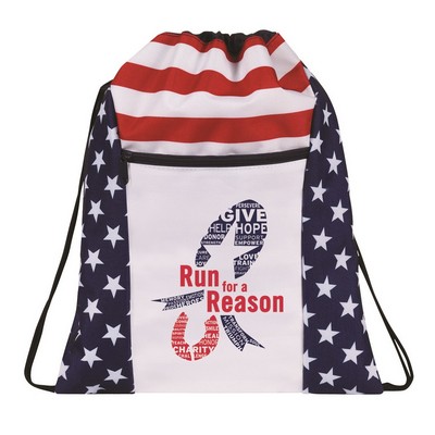 Patriotic Drawstring Backpack