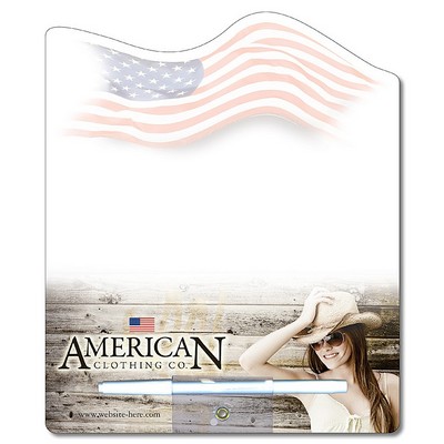 Memo Board - 8.5x10.125 Laminated Shaped (Flag) - 14 pt.