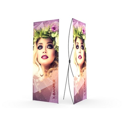 24"x64" Economy Indoor X-Banner Stand