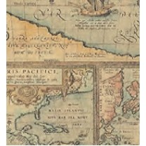 World Map/Kraft Masculine Gift Wrap (833')