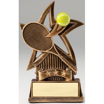 Tennis - Sweeping Star Series Resins - 6" Tall