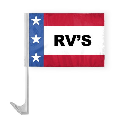 Patriotic RV's Car Flags 12x16 inch