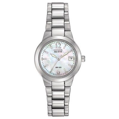 Citizen® Ladies' Eco-Drive Watch w/3 Hand Mother of Pearl Dial