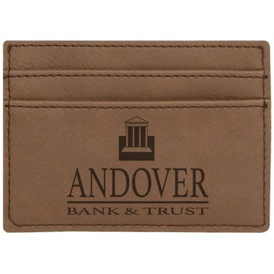 Dark Brown Leather Money Clip