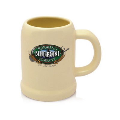 24 oz. Beige Ceramic Beer Mugs