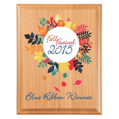 Red Alder Brown Courtyard Plaque (9"x12")