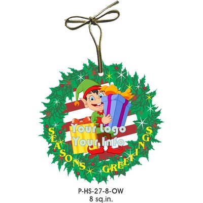 Elf Promotional Wreath Ornament (8 Square Inch)