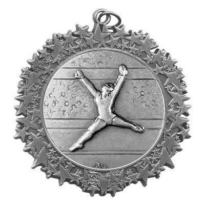 Stock Star Border 2 3/4" Medal- Gymnastics Female