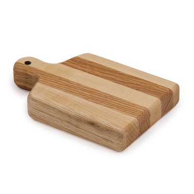 Cutting Board - 6" x 4" x 1.0" - Combination Hardwoods Edge Grain w/Handle