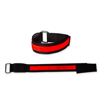 LED Polyester Armband w/Optical Fiber & LED Light