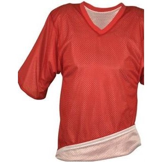 Adult Cooling Interlock Reversible Football Jersey Shirt w/Self Neck Trim