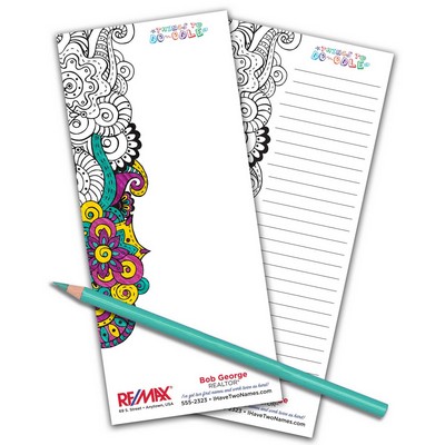 Coloring Notepad - 50 Sheets (3.5" x 8")