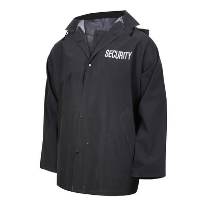 Black Security Rain Jacket (2XL & 3XL)