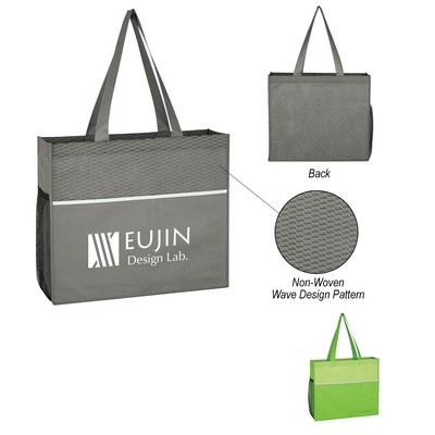 Non-woven Wave Design Tote Bag