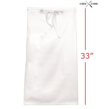 Full Bistro Apron- No Pockets, 33"