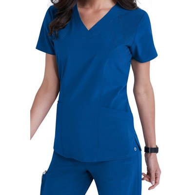 Barco® One Women's Racer 4 Pocket V-Neck Scrub Top