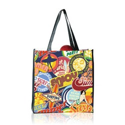 P.E.T. 90 GSM Non-Woven Sublimated Tote Bag Front & Back Only (13"x13"x5")