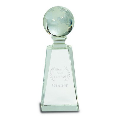 7 3/4" Crystal Globe on Clear Tower