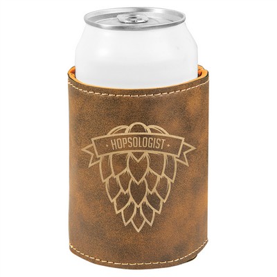 Beverage Holder, Rustic Faux Leather