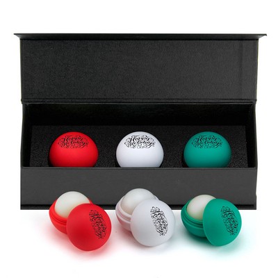 Rubber Lip Balm Moisturizer Ball Set