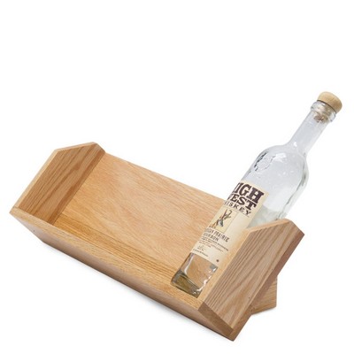 Oak Shelf Style Bottle Glorifier - 5 Bottle