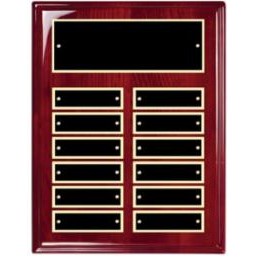 Rosewood Perpetual Plaque, 12 x 15", 24 plates