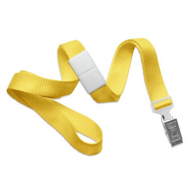 5/8" Blank Breakaway Lanyard w/Bulldog Clip (Yellow)