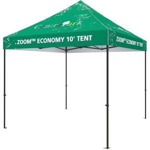 10' Zoom™ Outdoor Economy Steel Tent w/Custom Printed Canopy