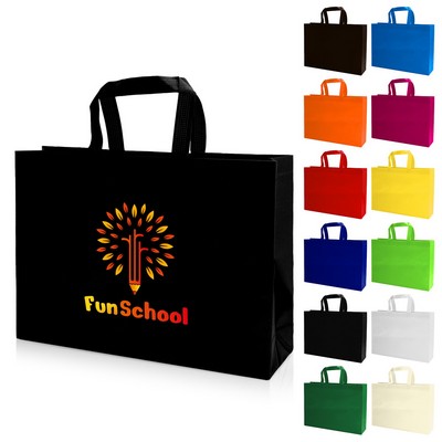 Heat Sealed Non-Woven Tote Bag(16''X12''X4'')