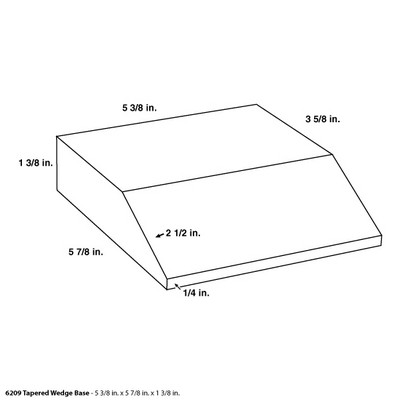 Tapered Front Base - 5 3/8" x 5 7/8" x 1 3/8"