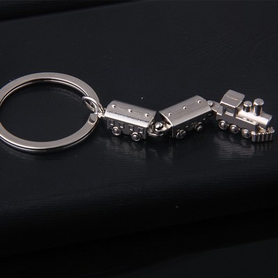 Three Carriages Train Key Chain