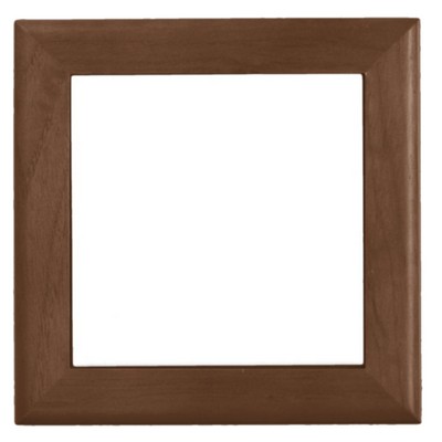 4.25" Cherrywood Brown Wood Picture Frame w/Tile Insert