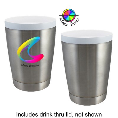 12 Oz. Brushed Stainless Double Wall Boss Vacuum Tumbler w/Lid (4 Color Process)