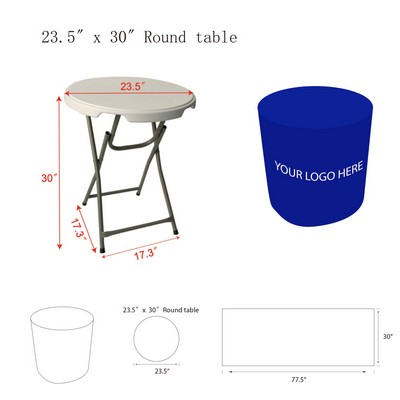 Full Color Printed Round Table Throw