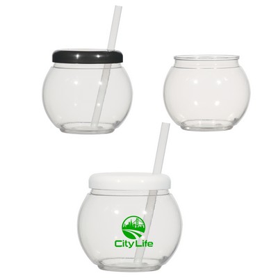 46 Oz. Eco-Friendly Fish Bowl Cup with Straw