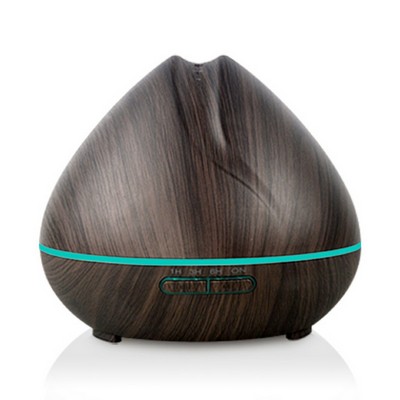 Peach Shaped Wood Grain Essential Aroma Humidifier