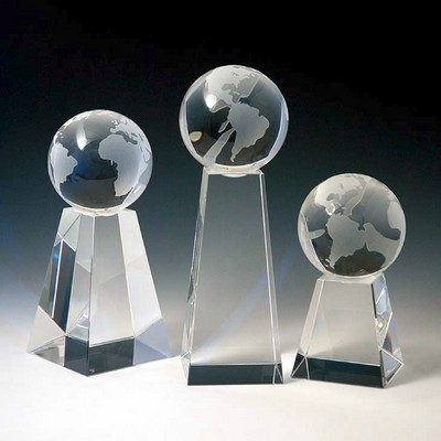 World Tower Optical Crystal Award/Trophy 9"H