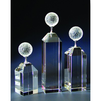 Golf Optical Crystal Award/Trophy 9.5"H