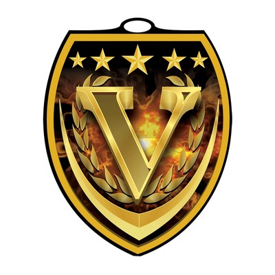 Full Color Victory Shield Medal