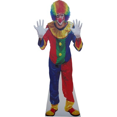 Rainbow Clown Cardboard Cutout Stand Up| Standee Picture Poster Photo Print Approx 6 Feet Tall