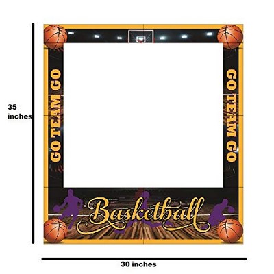 'Purple and Gold' LA Themed Party Photo Frame Prop, 35 X 30 inches