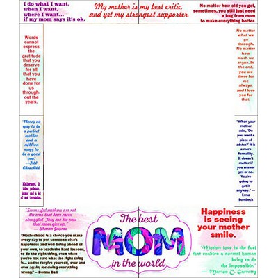 Mother's Day Themed Party Photo Frame Prop, 35 X 30 inches