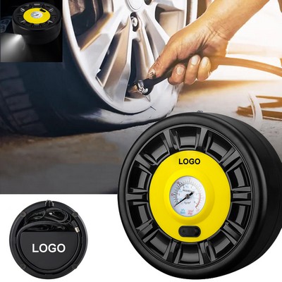 Round Portable Tire Inflator Pump