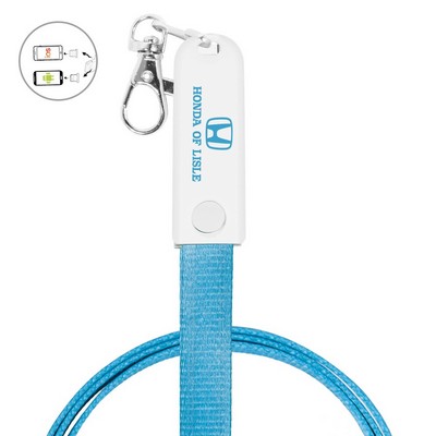 Justine Street 900cm Lanyard, 4in1 Charging Cable w/ USB Tip and Type C