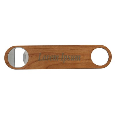 Stainless Steel Pro-Cap Bottle Opener w/Cherry Wood Overlay