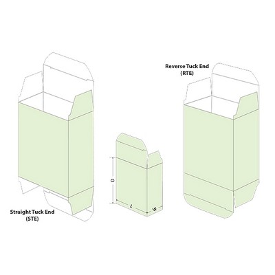 Tuck End Folding Custom Carton (1"x 1"x 1")