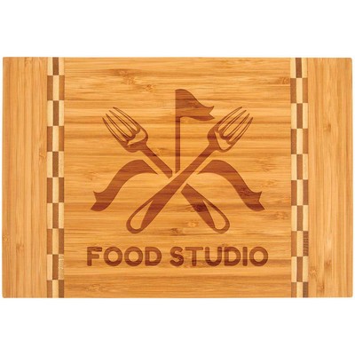 Bamboo Cutting Board w/Butcher Block Edge (12" x 8¼" x ½")